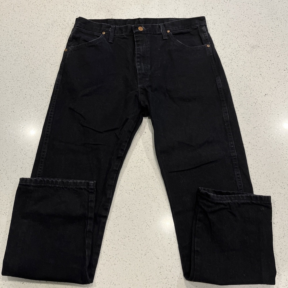 WRANGLER 13MWZWK COWBOY CUT ORIGINAL FIT BLACK JEANS MEN'S SIZE 36/32